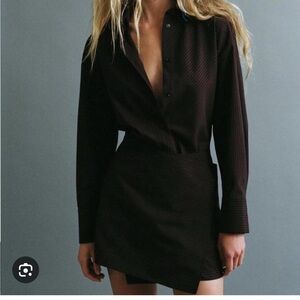 Zara Brown striped Dress